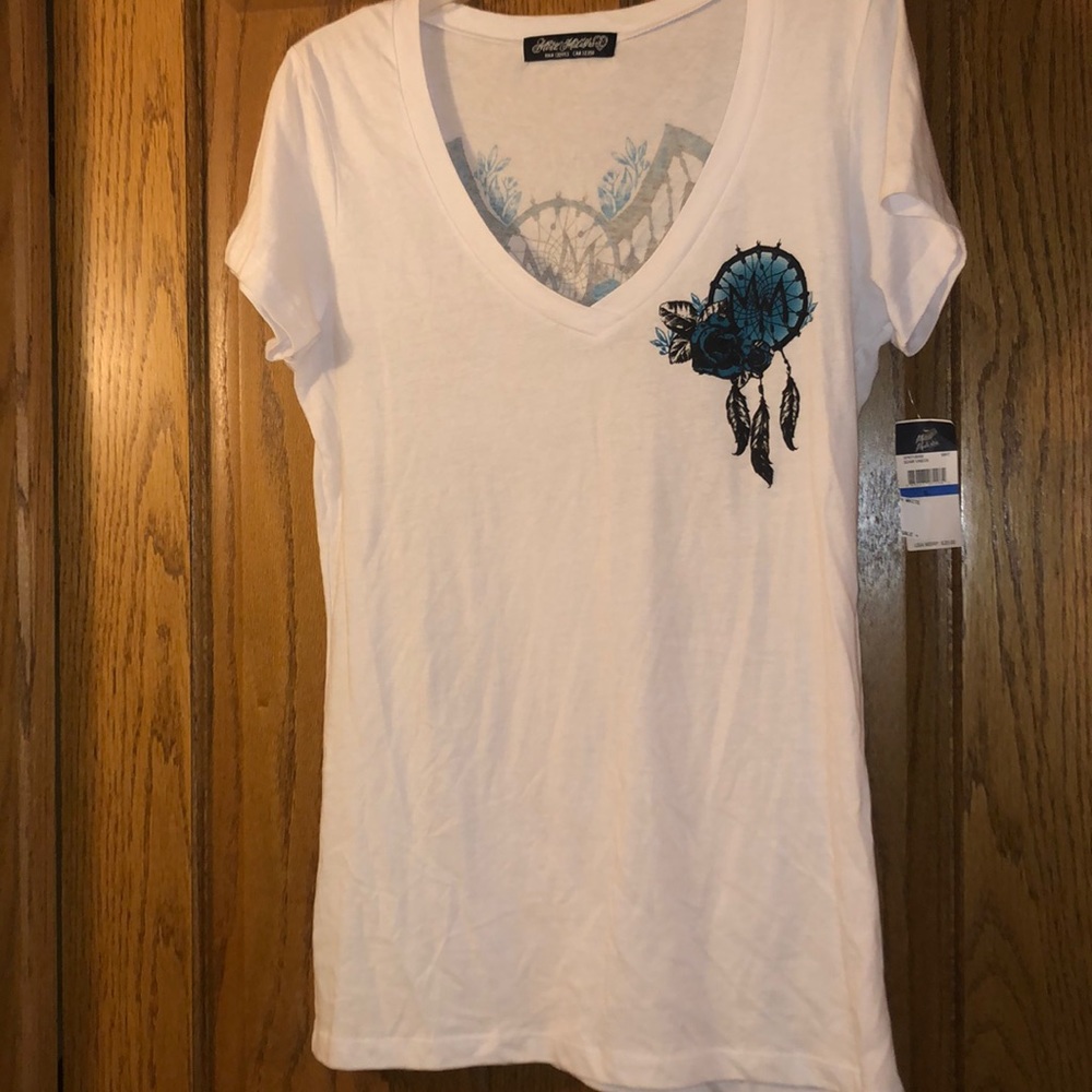 BNWT XL Metal Mulisha Angel wings, Blue rose BEAUTIFUL